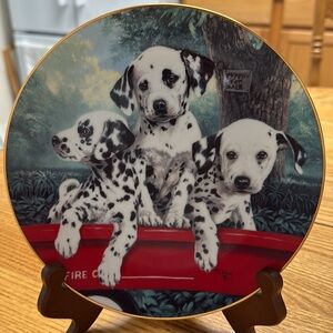 Princeton Gallery Dalmatian Collectors Plate Three Alarm Fire J0167